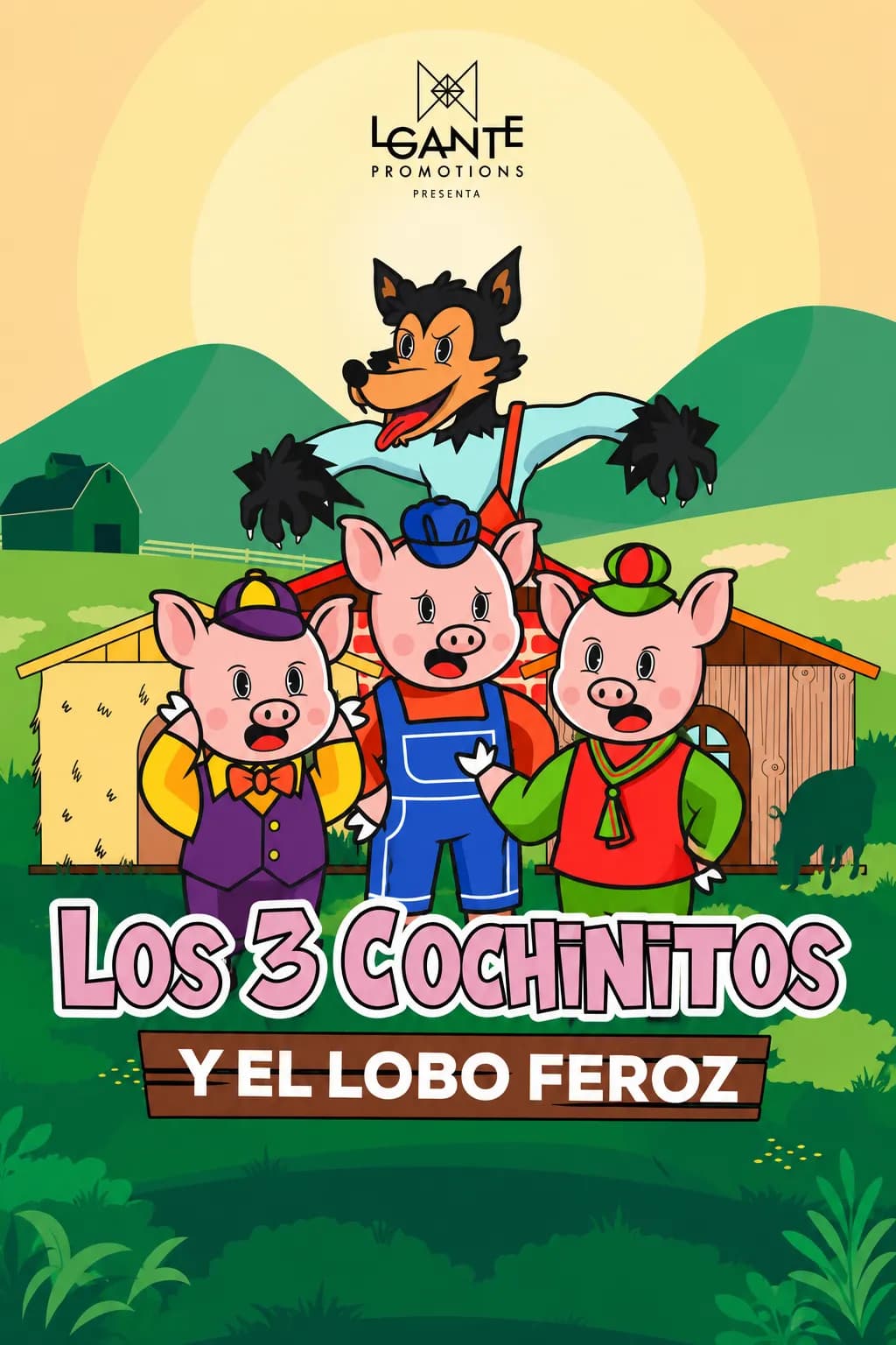 Los 3 Cochinitos y El Lobo Feroz